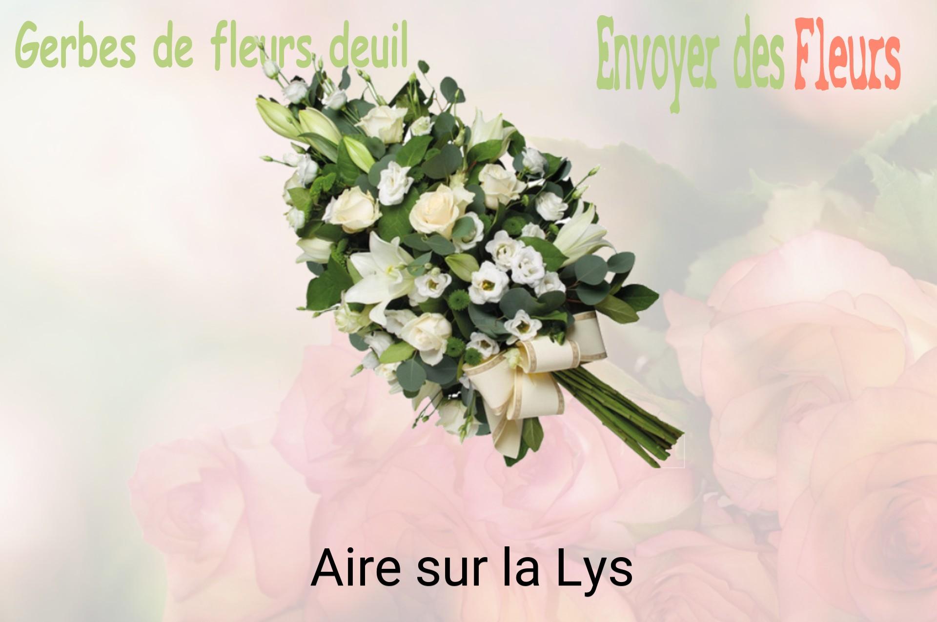 Gerbe de fleurs de deuil livrée à Aire-sur-la-Lys